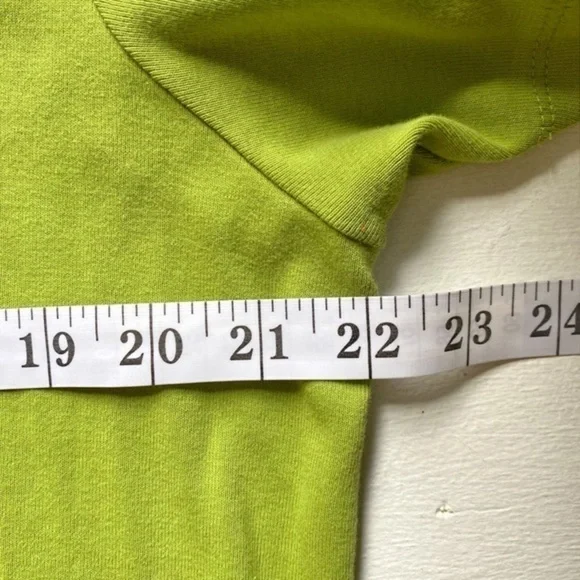 Jones‎ New York Sport Green Cotton V-Neck Short Sleeve Shirt - Picture 5 of 6